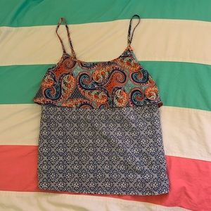 printed flowy tank